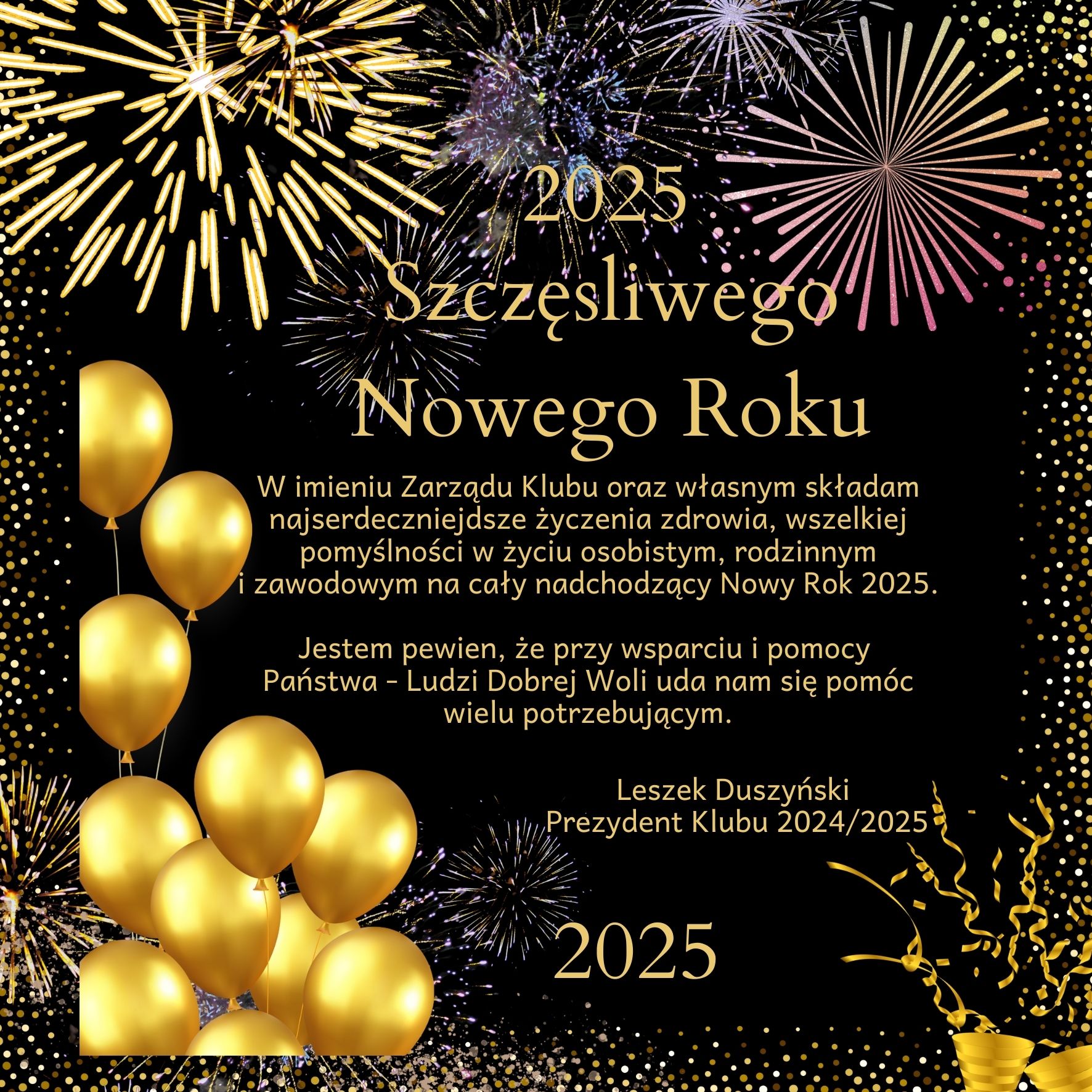 SZCZĘŚLIWEGO NOWEGO ROKU