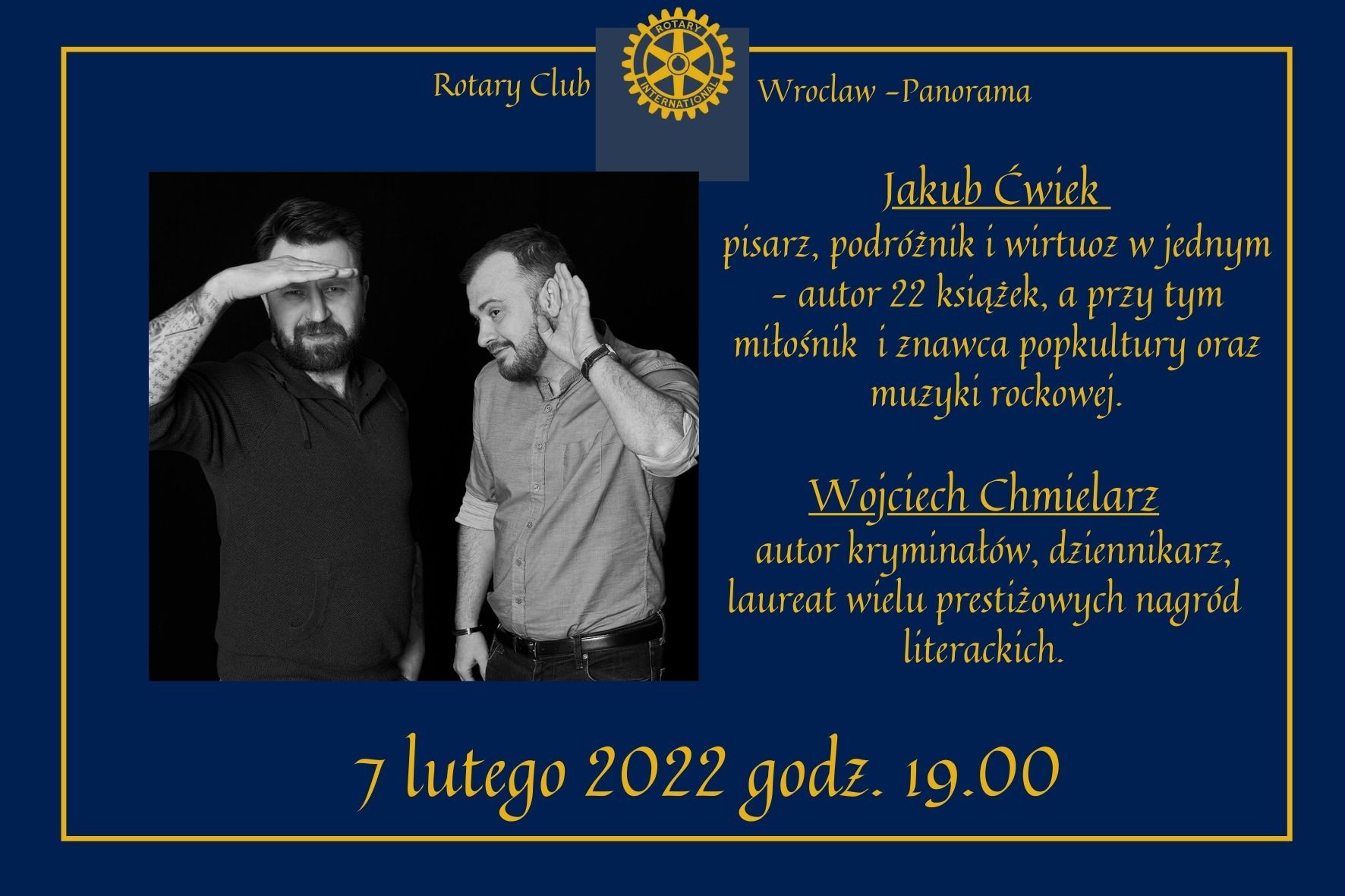 Zapraszamy na spotkanie z pisarzami Jakubem Ćwiekiem i Wojciechem Chmielarzem.